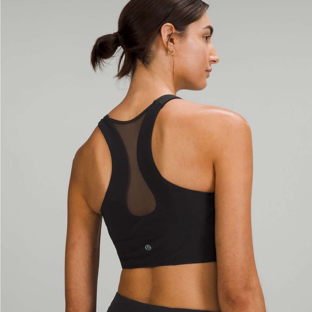 Lululemon Athletica Black Mesh-Back Train Bra